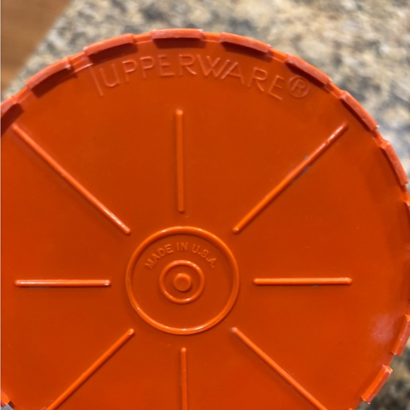 Vintage Tupperware Orange Pitcher with Lid - Picture 3 of 3